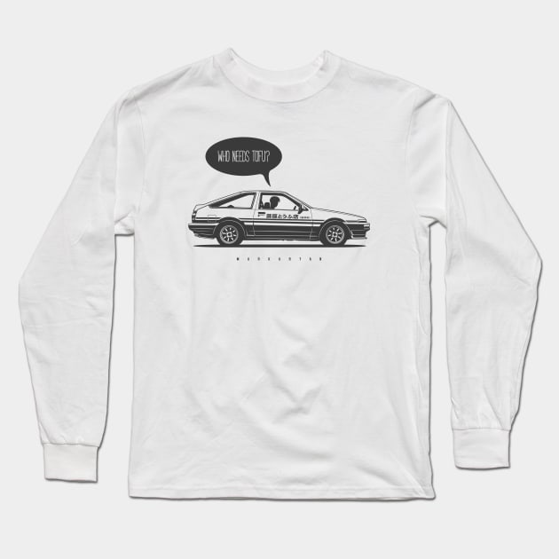 AE86 Trueno Long Sleeve T-Shirt by Markaryan